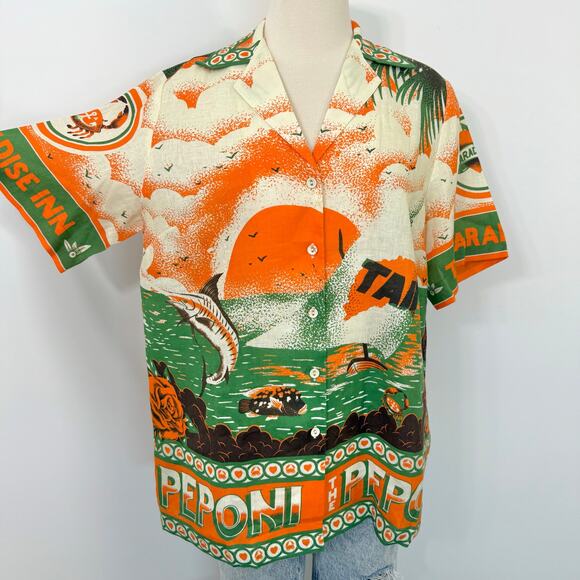 ALEMAIS x Alan Berry Rhys Bungalow Linen Button-Down Shirt Top US 4 Oversized - Picture 6 of 13